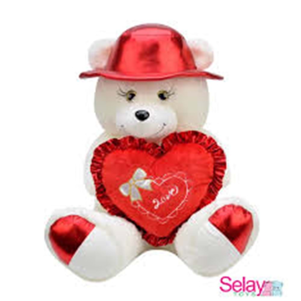 SELAY 1910 ŞAPKALI AYICIK 45 CM EKRU