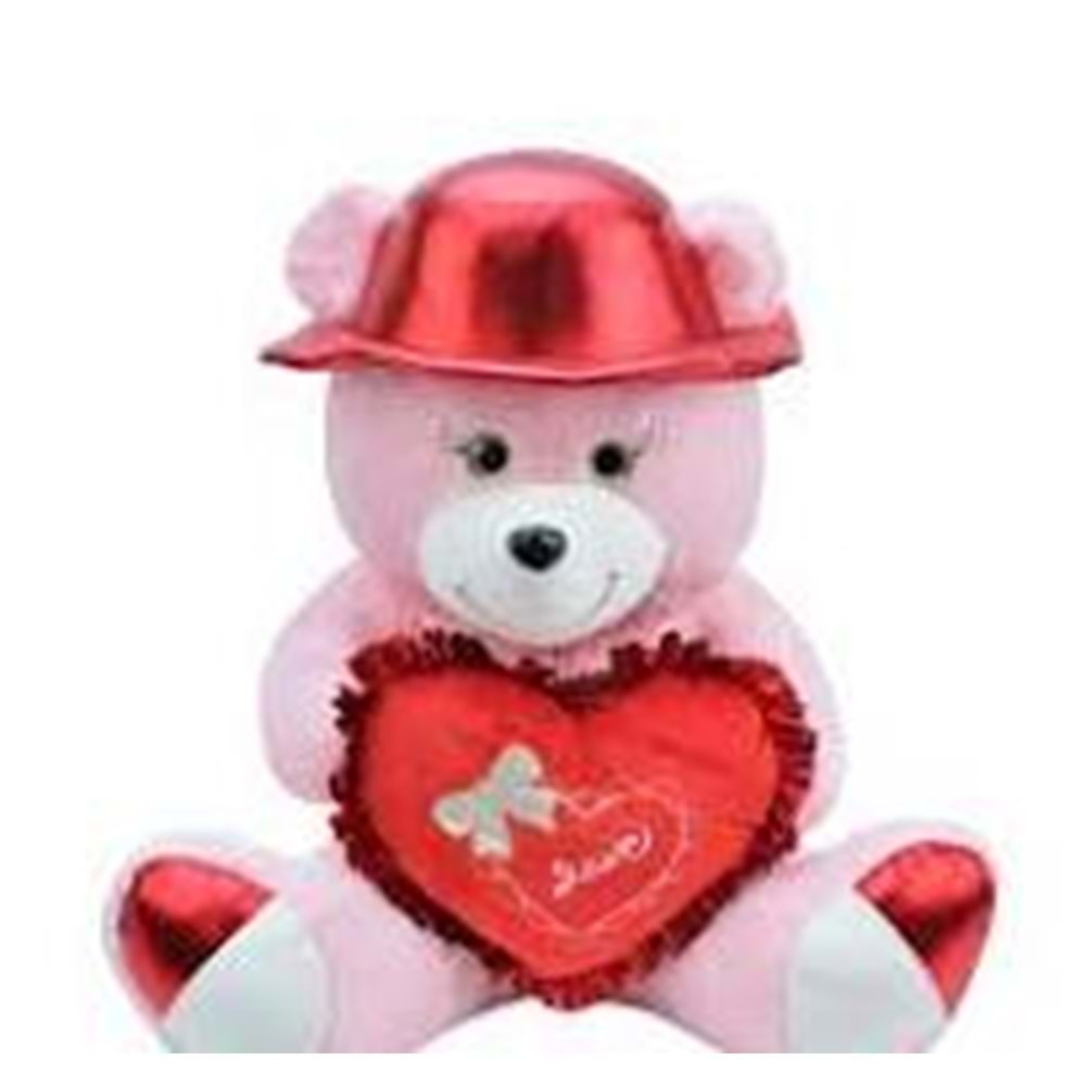 SELAY 1910 ŞAPKALI AYICIK 45 CM PEMBE