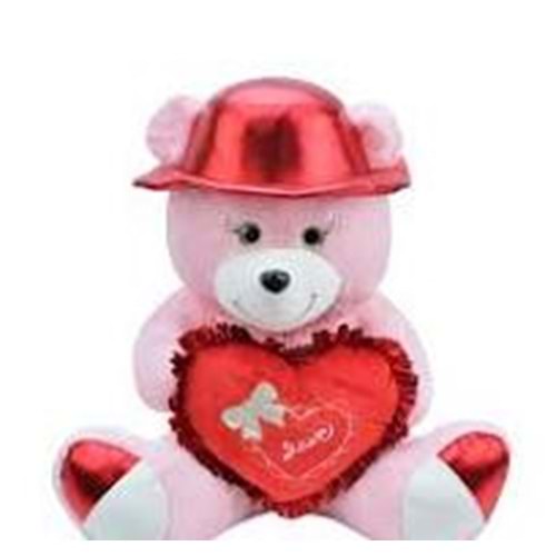 SELAY 1910 ŞAPKALI AYICIK 45 CM PEMBE