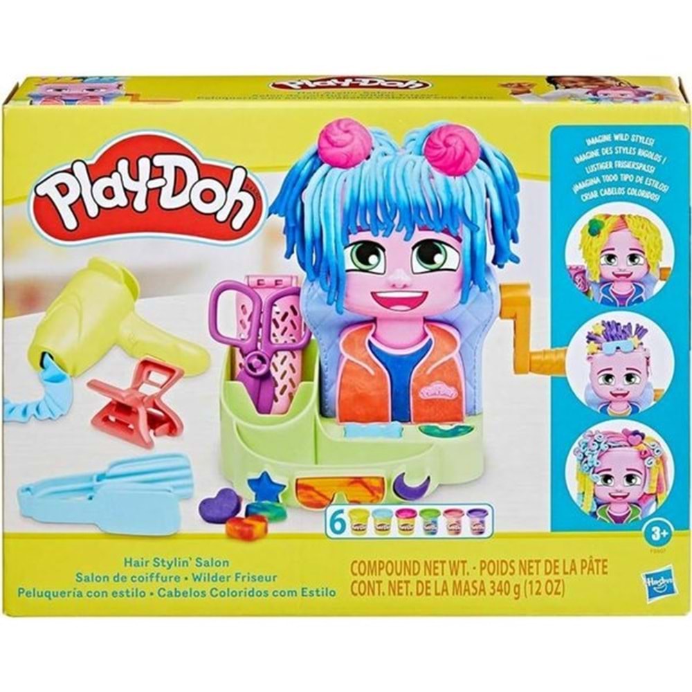 HASBRO F8807 Play-Doh Renkli Kuaför Salonu+3 yaş