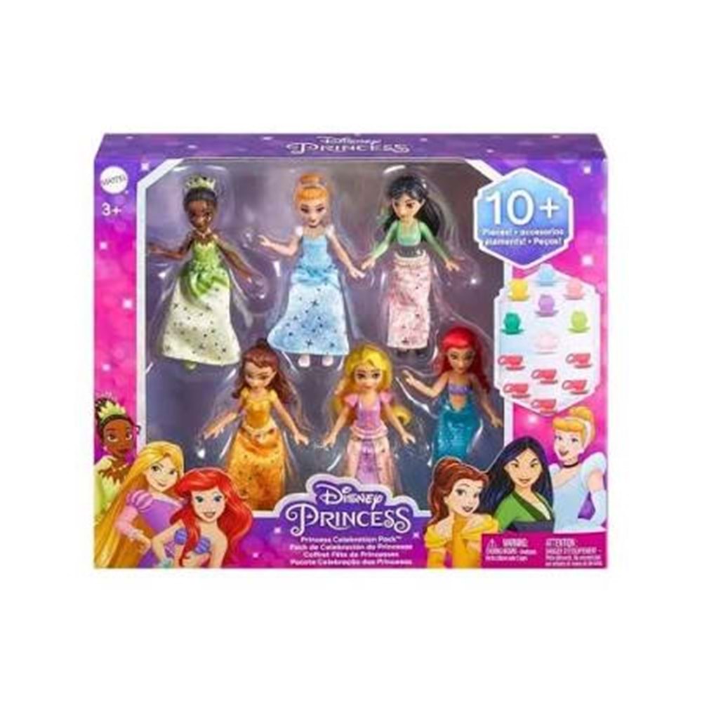HLW91 Disney Prenses Bebekleri 6lı Set