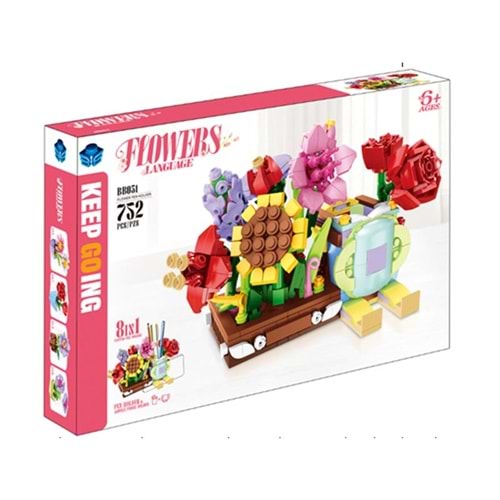 BARAN BB051 752 PÇS 8/1 ÇİÇEK LEGO BÜYÜK