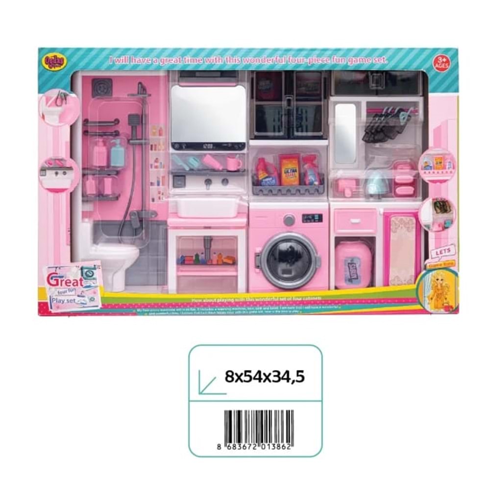 OYDAŞ 02386 KUTUDA 4 LÜ YENİ BANYO SETİ