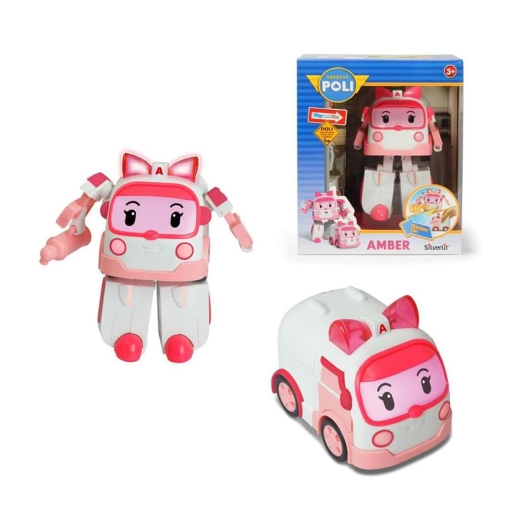 NECO POLI 83095 Robocar Poli Işıklı Dönüşen Figür Amber