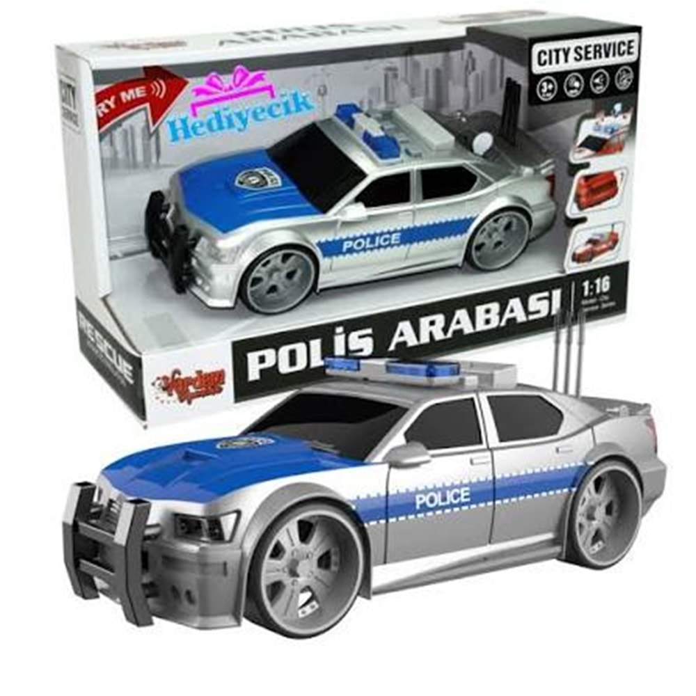 VARDEM WY620A-B1:16 SURTMELI SESLI ISIKLI POLİS ARABASI