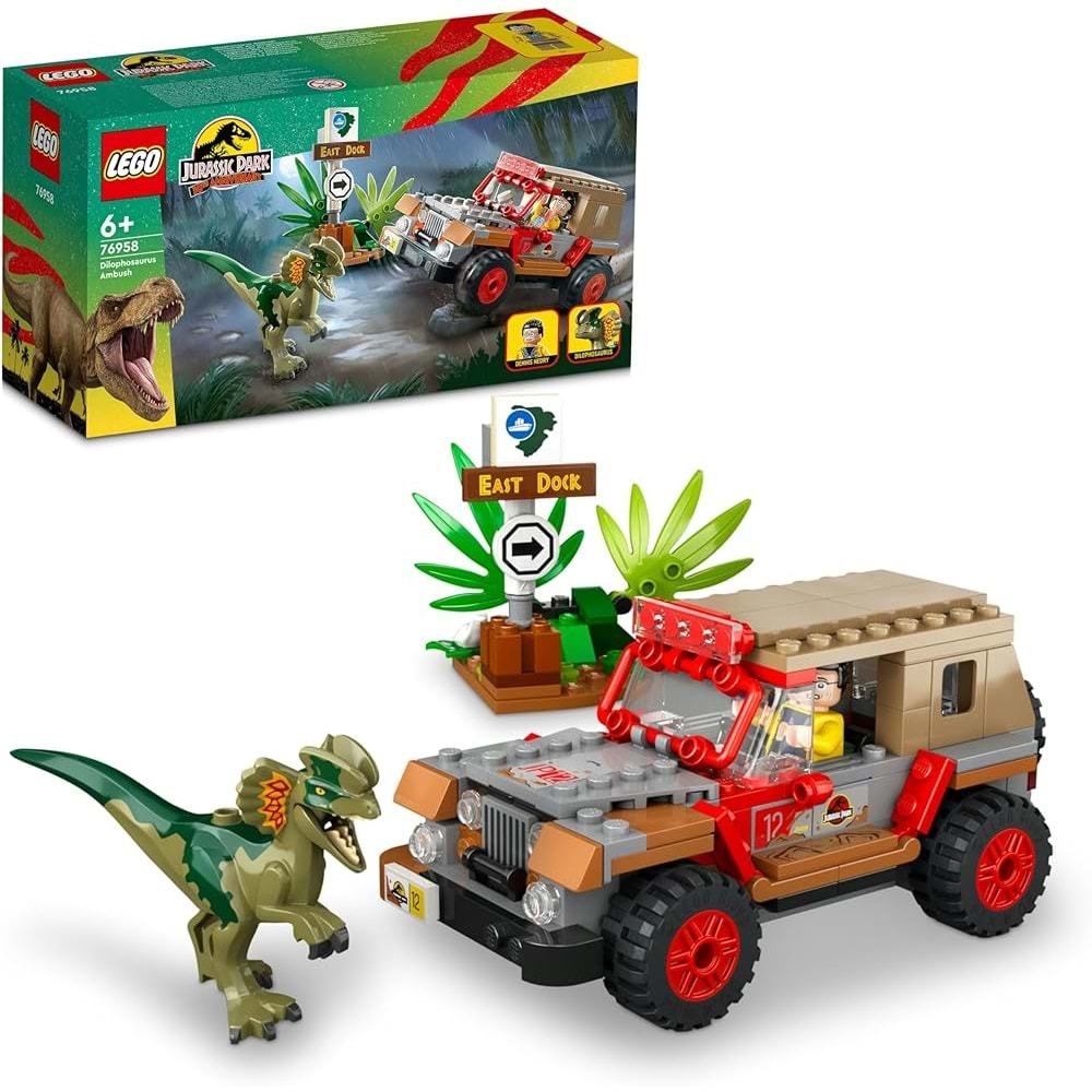 LEGO 76958 Lego Jurassic WorldDilophosaurus Pususu 211 parça+6 yaş
