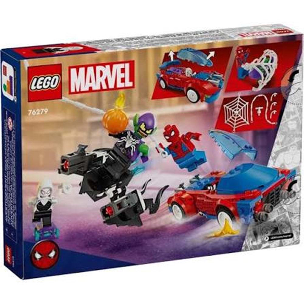 LEGO 76279 Lego Marvel SpidermanYarış Arabası ve Venom GreenGobli 227 parça +7 yaş