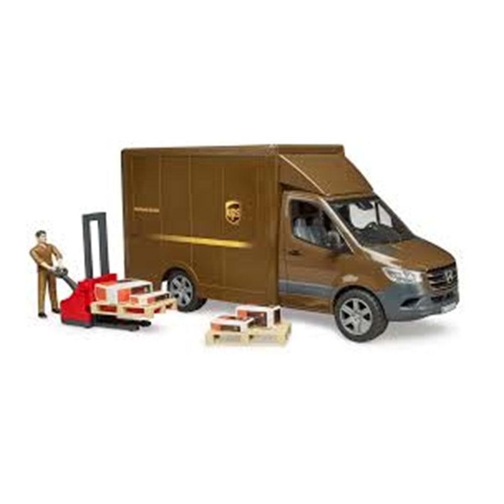 BRUDER BR02678 MERCEDES BENZ SPRİNTER UPS KARGO & TRANSPALET