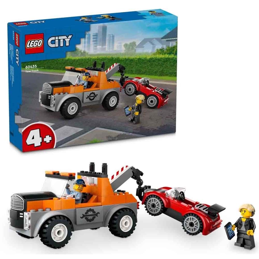 LEGO 60435 City Çekici Kamyonve Spor Araba Tamiri 101 parça+4 ya