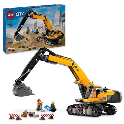 LEGO 60420 City Sarı İnşaatEkskavatörü 633 parça +8 yaş