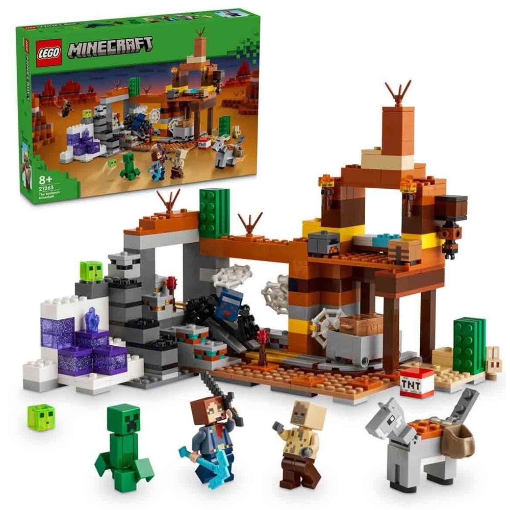 LEGO 21263 Minecraft ÇorakArazi Maden Kuyusu 538 parça+8 yaş