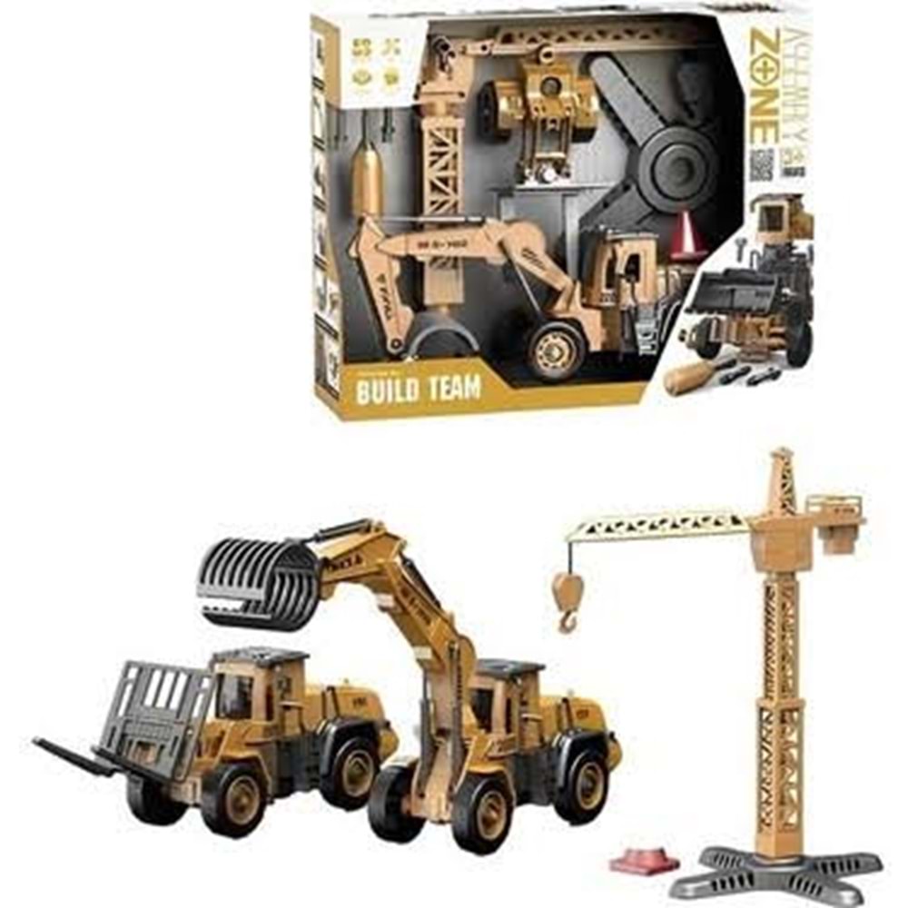 MEGA BGW YW9101H VİNÇ SİLİNDİR KEPÇE NŞAAT SETİ