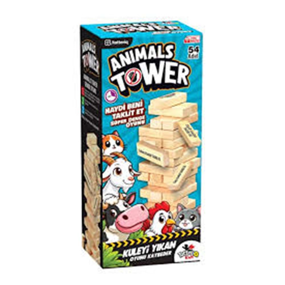 VARDEM TOT 7378 ANIMALS TOWER SUPER DENGE OYUNU 54 ADET