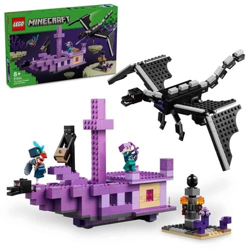 LEGO 21264 Minecraft EnderEjderhası ve End Gemisi 657parça +8 yaş