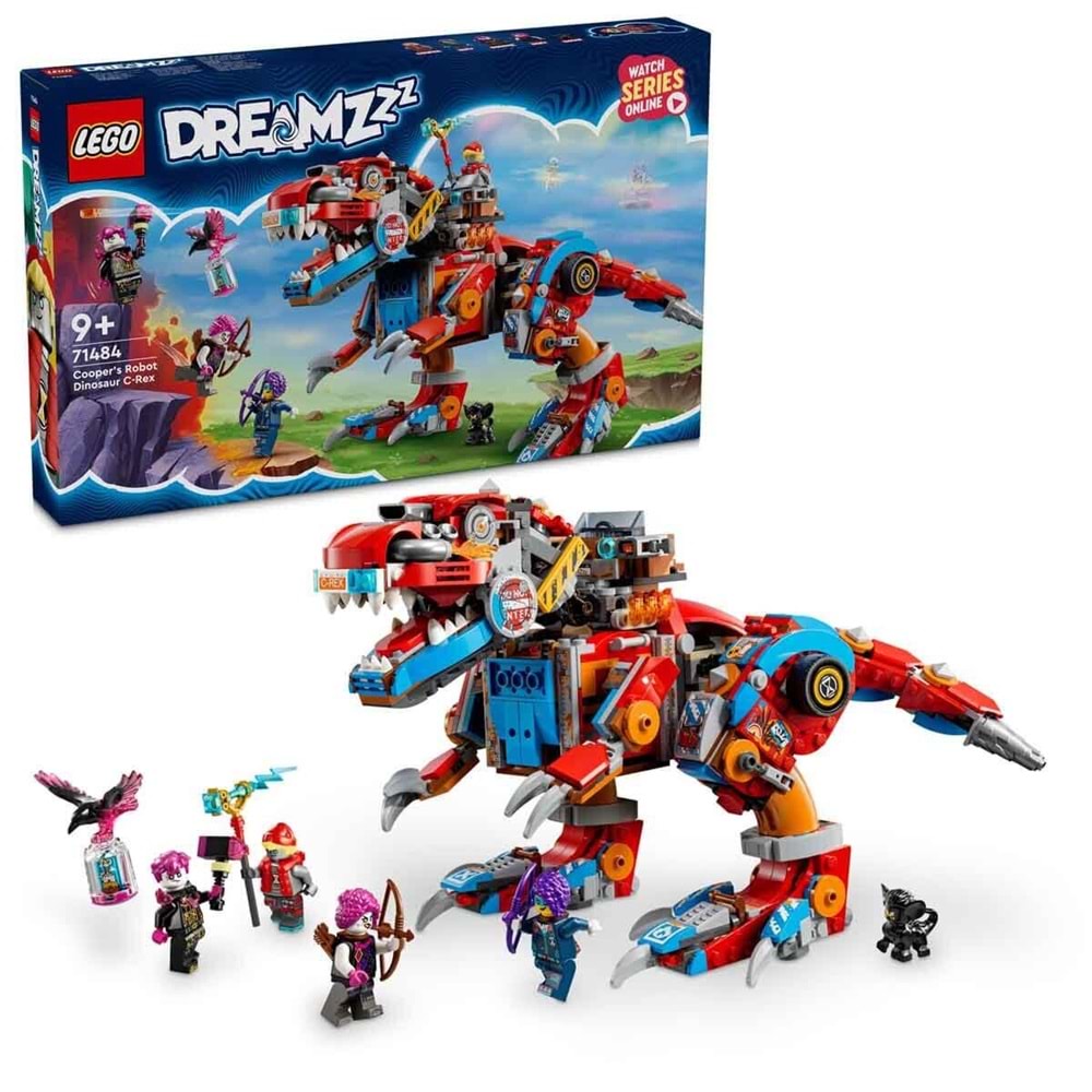 LEGO 71484 DREAMZzz CooperınRobot Dinozoru C­Rex 917 parça+9 yaş