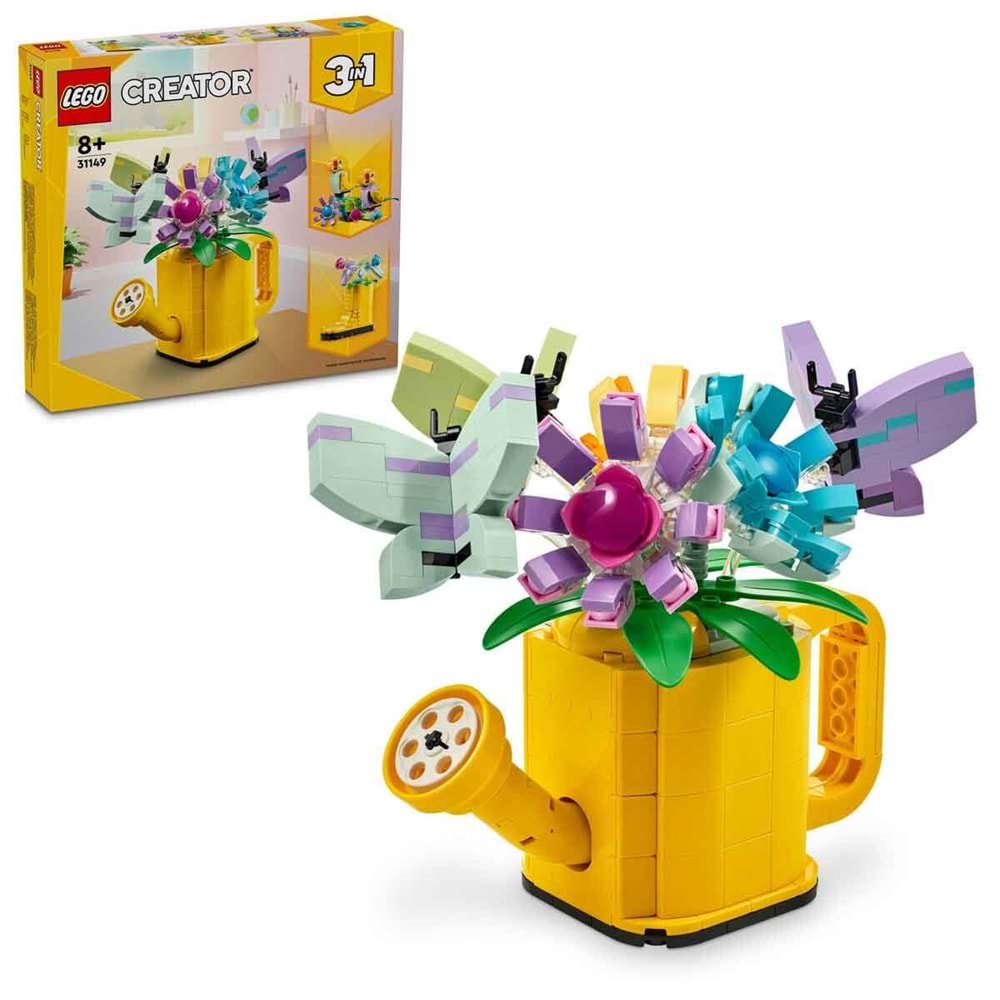 LEGO 31149 Creator 3ü1 arada Sulama Kabında Çiçekler 420 parça+8yaş