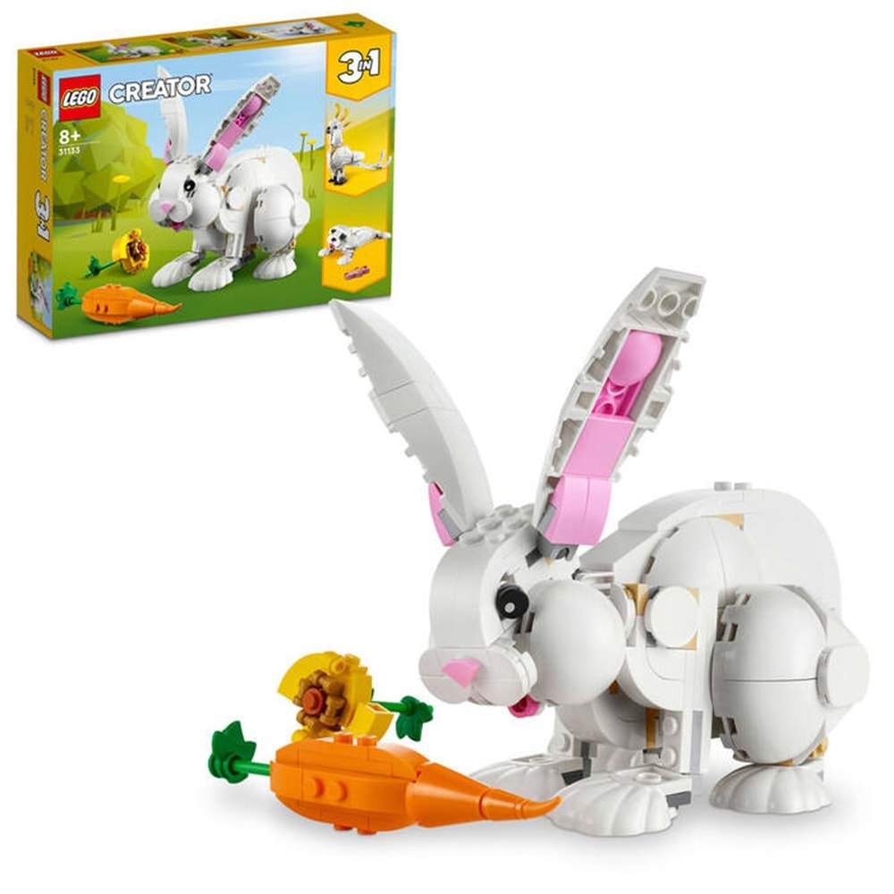 LEGO 31133 Creator 3in1­BeyazTavşan 258 parça+8yaş