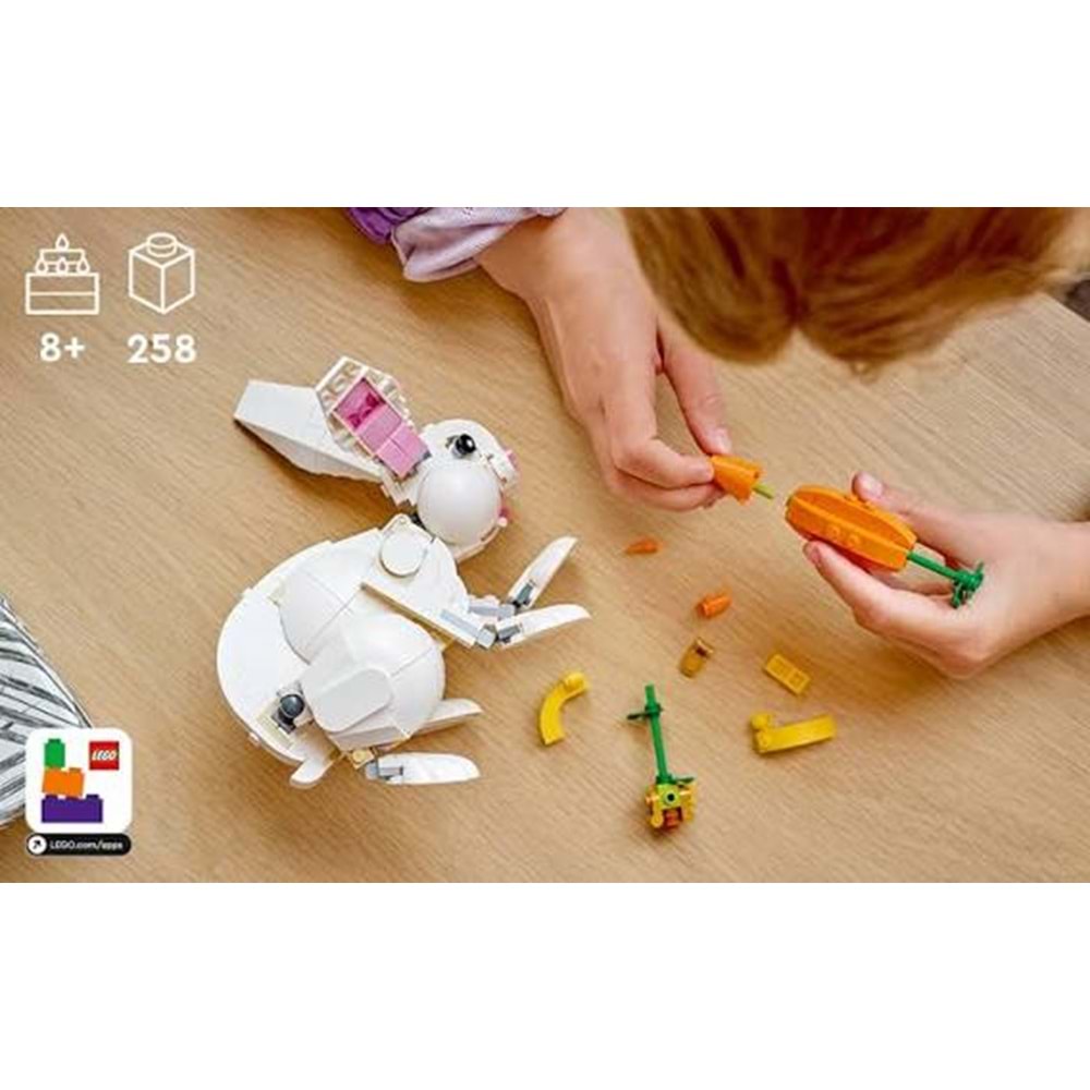 LEGO 31133 Creator 3in1­BeyazTavşan 258 parça+8yaş