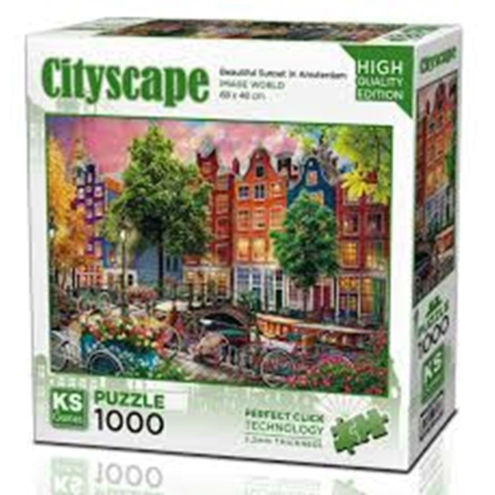 KS 20793 1000 PÇS Beautiful Sunset in Amsterdam 48X68