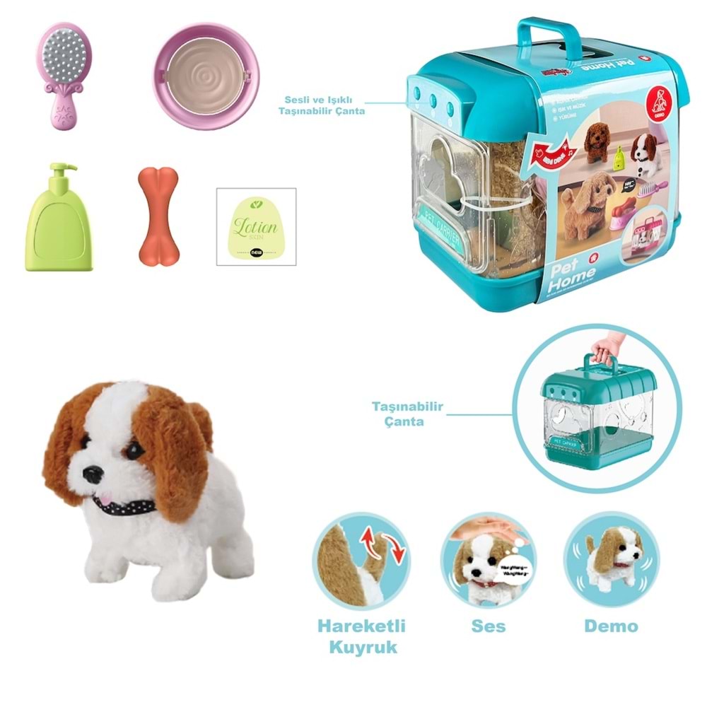 VARDEM JND 6806SESLI HAREKETLI KOPEK VE ISIKLI SEFFAF KAFESSET