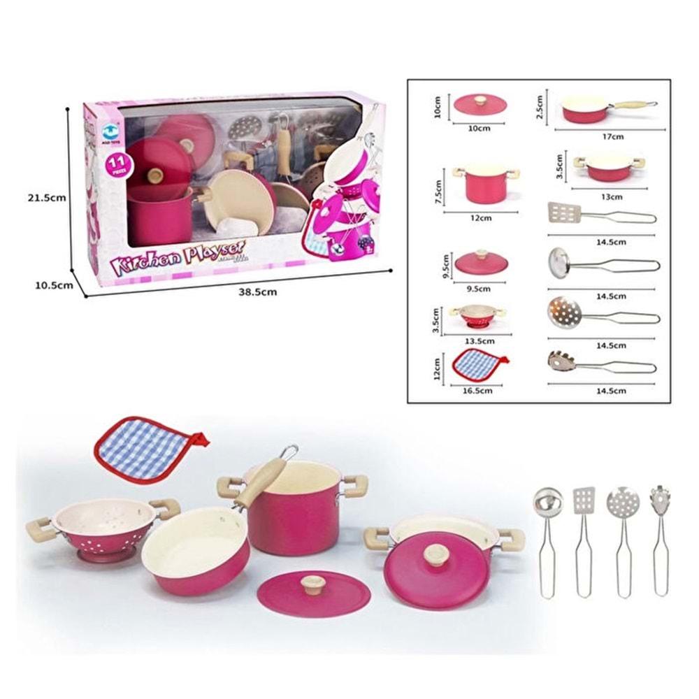 VARDEM ATF 3815-6A11 PARCA PEMBE EMAYE TENCERE TAVA SET