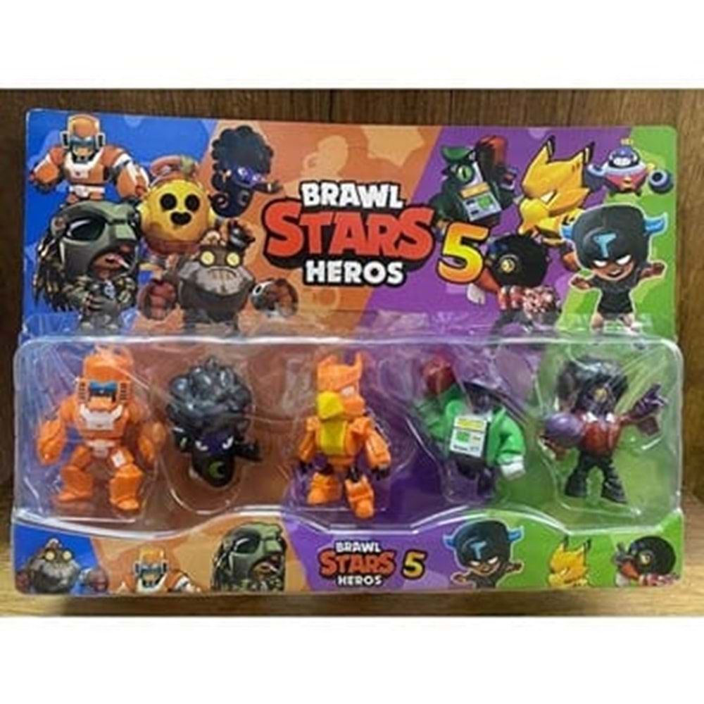 ETHELL F3279 5 Lİ BRAWL STARS FİGÜR KARTELA