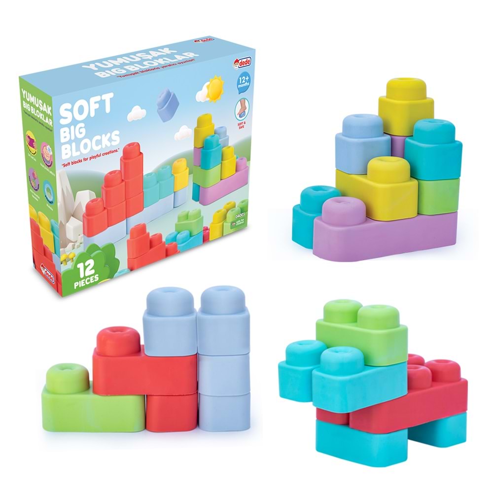 DEDE 04005 YUMUŞAK BIG BLOKLAR 12 PARÇA