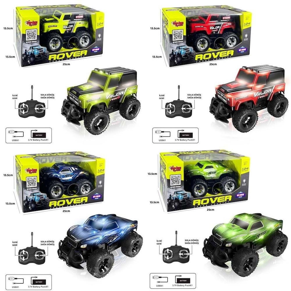 VARDEM SYR-666-842CA-3-4-5-6-7CAUK FF SARJLI 2.4G STUNT 4X4 ISIKLI ARABA