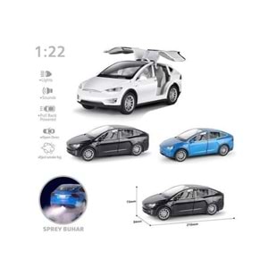 VARDEM HCL511ACEK BIRAK 1:22 SESLI VE ISIKLI BUHARLI TESLA ARABA