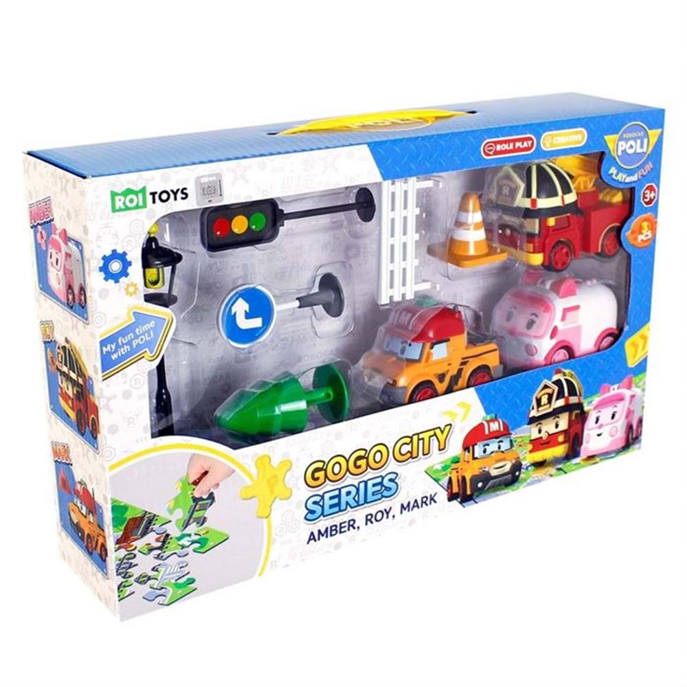 POLI ZR-913 ROBOCAR POLİGOGO CİTY SERİES AMBER ROYMARK OYUN SETİ