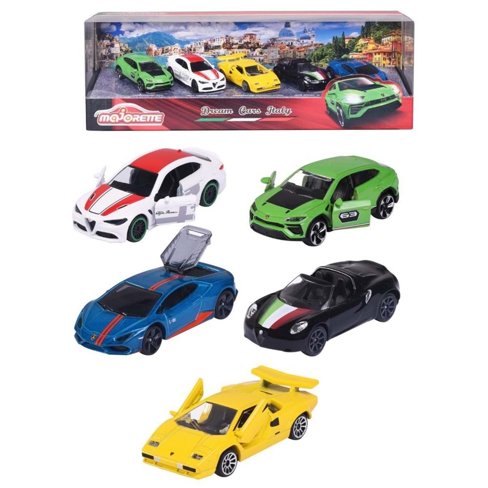 212053178 Majorette Dream Cars Italy 5 Pieces Gift