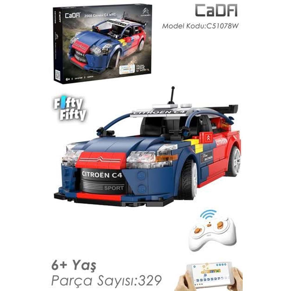 VAGON C51078W CADA Citroen C4 Wrc BLOCK OYUNCAK 329 PARÇA