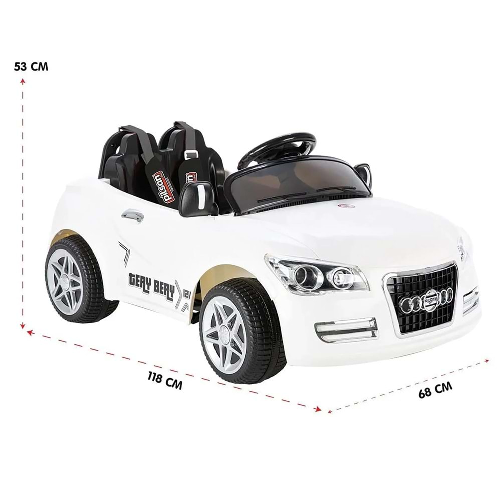 PİLSAN 05 261 TERY BERY AKÜLÜ ARABA12V KUMANDALI (BEYAZ)