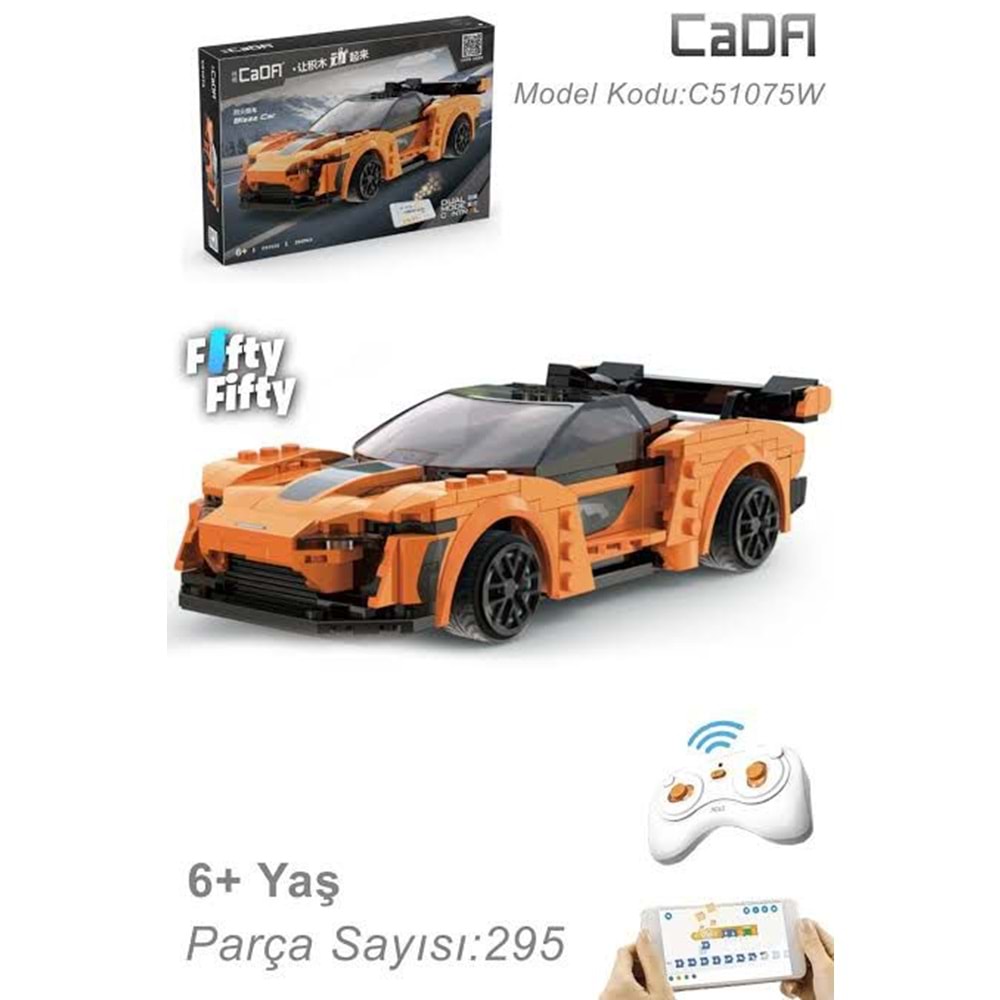 VAGON C51075W CADA TURUNCU Blaze Car BLOCK OYUNCAK 295 PARÇA