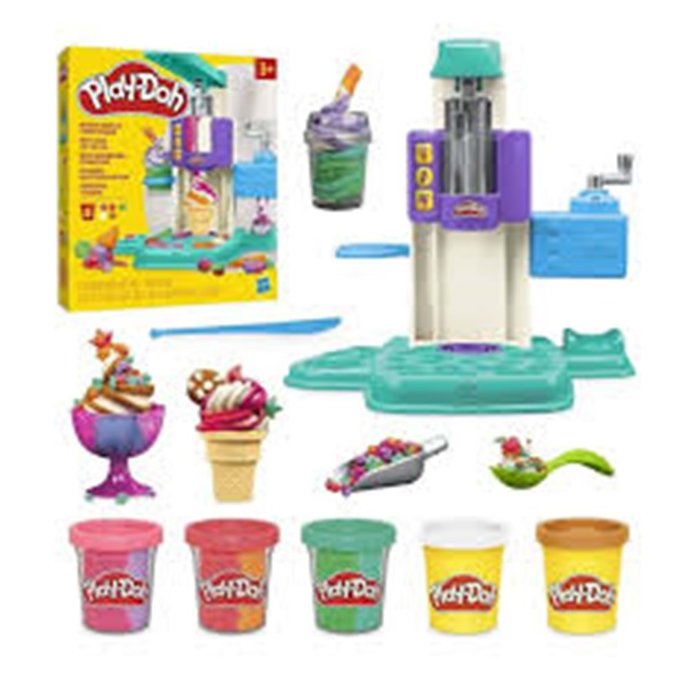 G0028 Play-Doh Gökkuşağı Dondurma Makinesi Oyun Seti+3 yaş