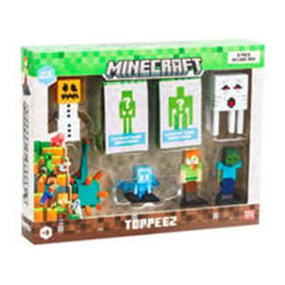 PMI MC2070 Minecraft 3D Figür Toppeez 8li Delüks Set