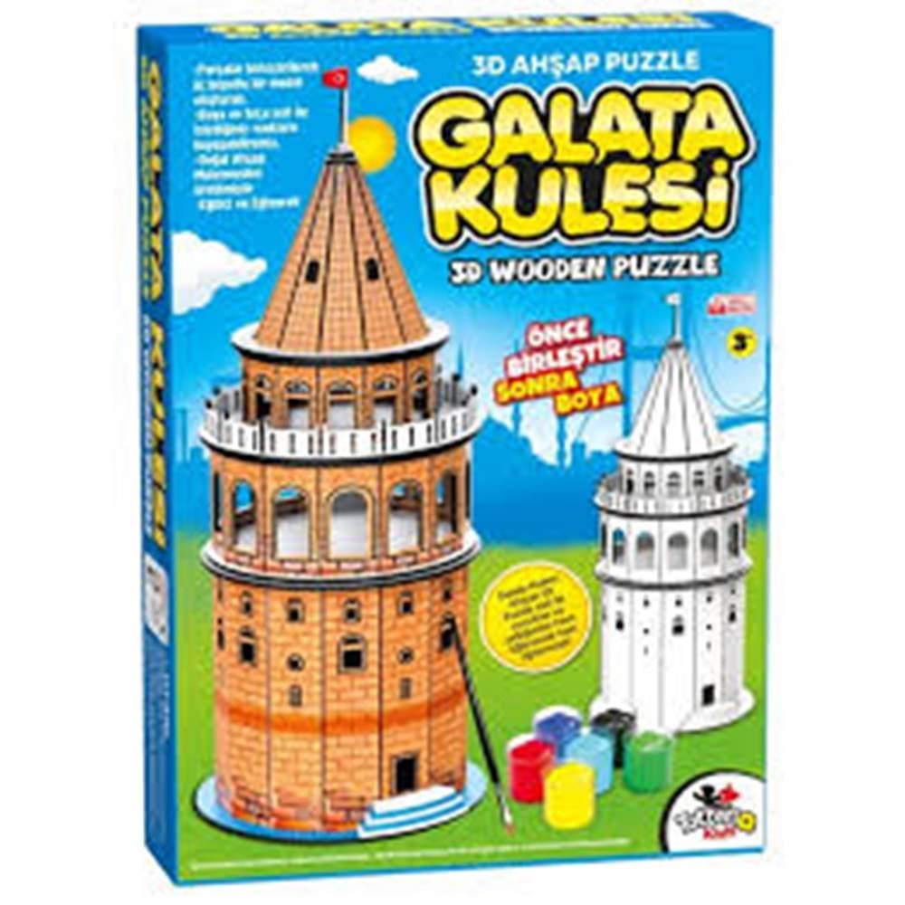 TOT-8210 GALATA KULESI 3D AHSAP PUZZLE