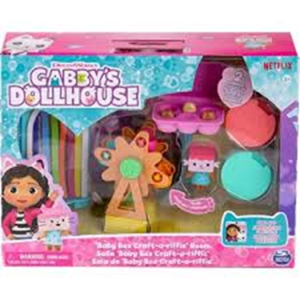 69300 Gabbys Dollhouse Baby Box Cat Craft-a-Riffic Room Gabby Kedi Riffic Odası