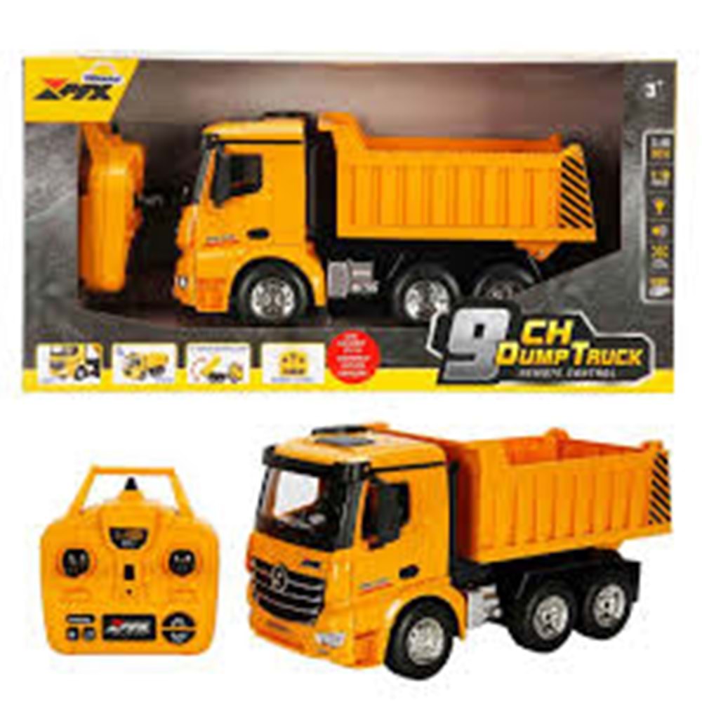 SUNMAN 5083 SUN-RST-RC İŞ MAKİNESİ 1 18 DAMPERLİ KAMYON FF IŞIKLI 9CH 3 7V USB 2 4GHZ