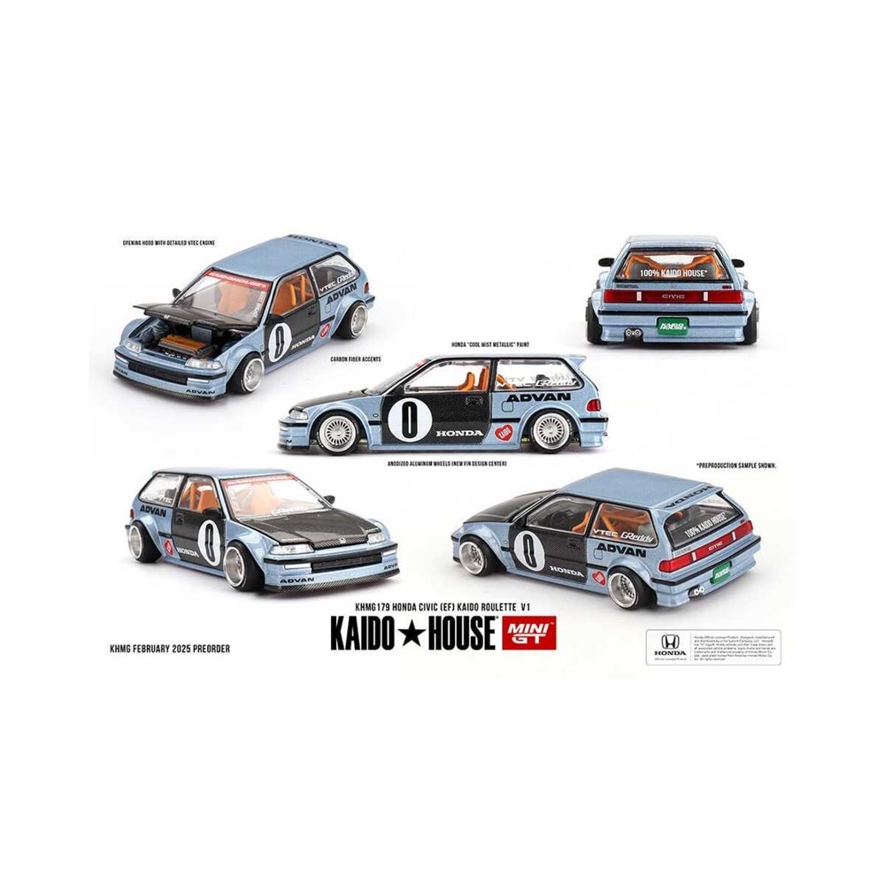 EKN Mini GT 1/64 KaidoHouse Honda Civic (EF) Kaido Roulette
