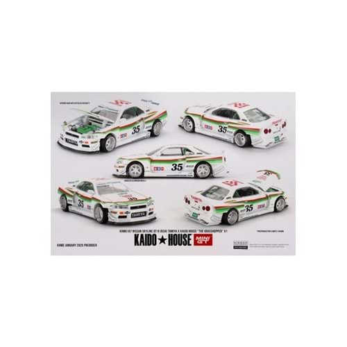 EKN Mini GT KAİDO HAUSE 177 1/64 Nissan Skyline GT-R (R34) TAMIYA x KAIDO HOUSE 