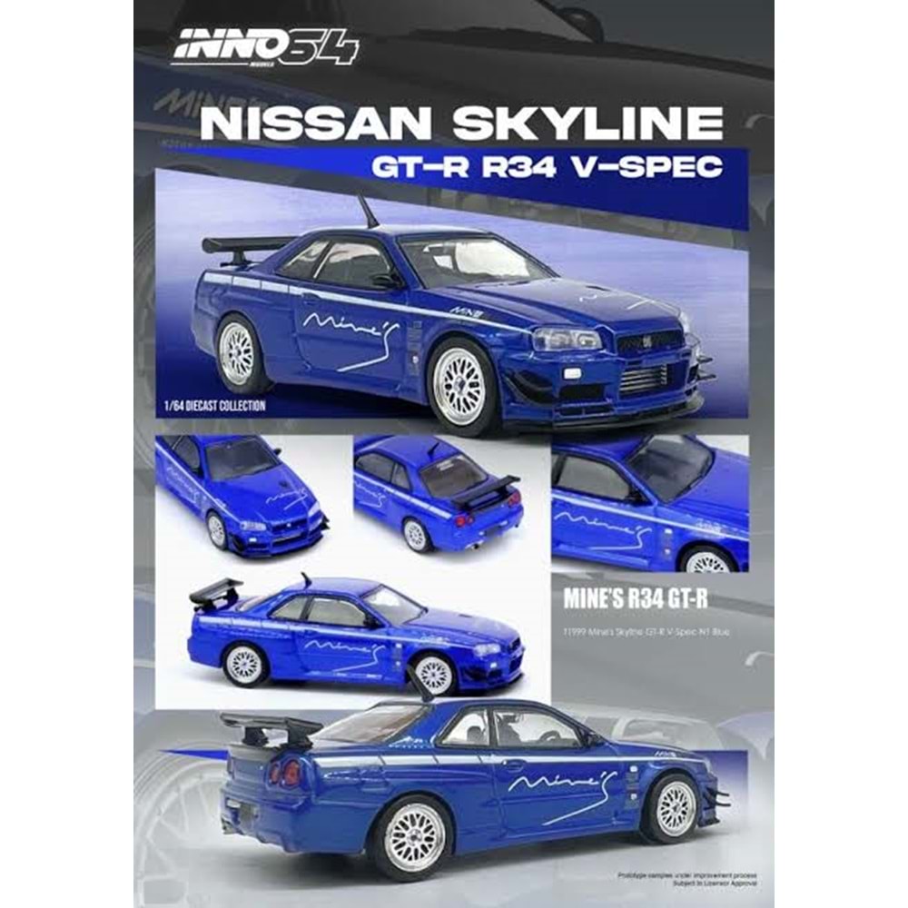 EKN Inno 1/64 Nissan Skyline GT-R (R34) V-SPEC Tuned by 