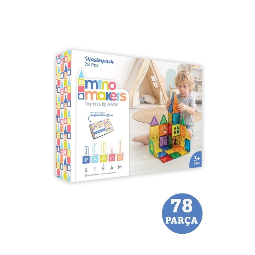MİNO MAKERS 6914 78 PARÇA MANYETİK BLOKLAR