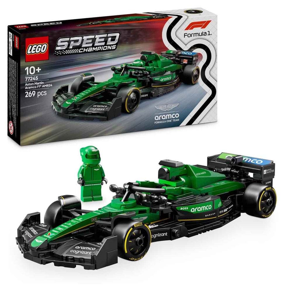 LEGO 77245 Speed Champ. Aston Martin Aramco F1 AMR24 Yarış Arabası 269prç +10yaş