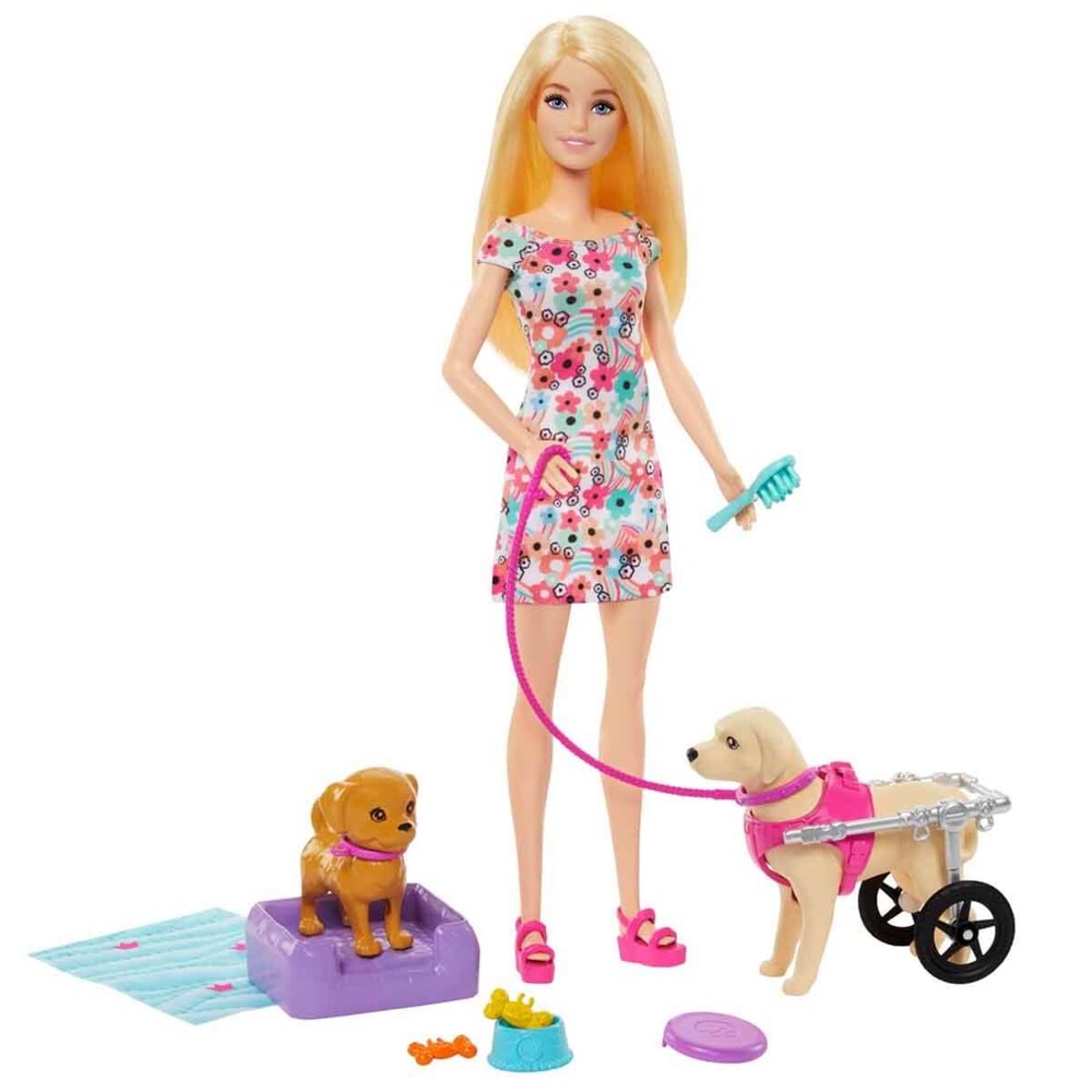 MATTEL HTK37 Barbie ve Engelli Köpeği Oyun Seti