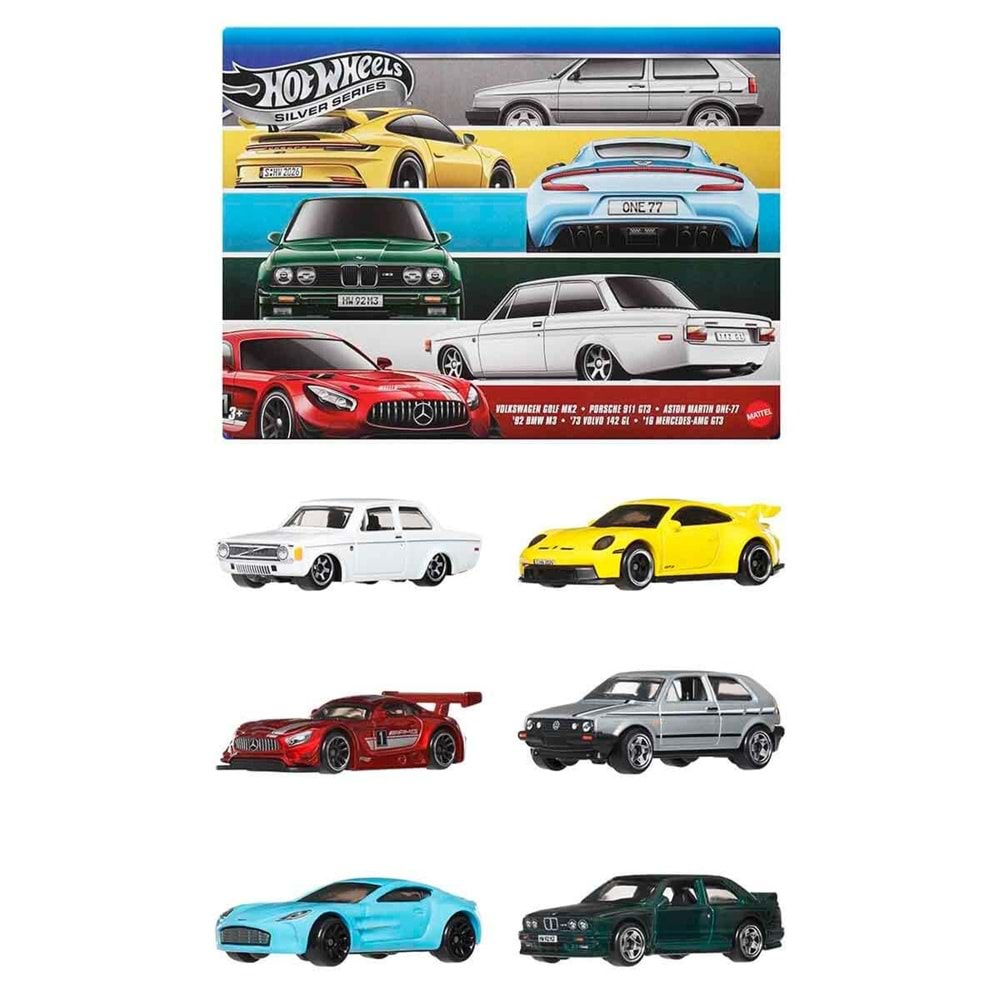 MATTEL H.JLB25 JLB25 Hot Wheels Euro Style6lı Araç Paketi 1:64