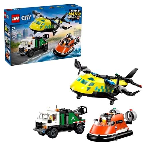 LEGO 60505 City Uçak, ServisKamyonu ve Hoverkraft 990 parça+7 yaş