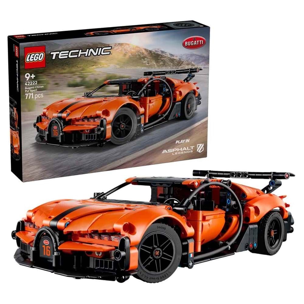 LEGO 42222 Technic BugattiChiron Pur Sport 771 parça +9 yaş