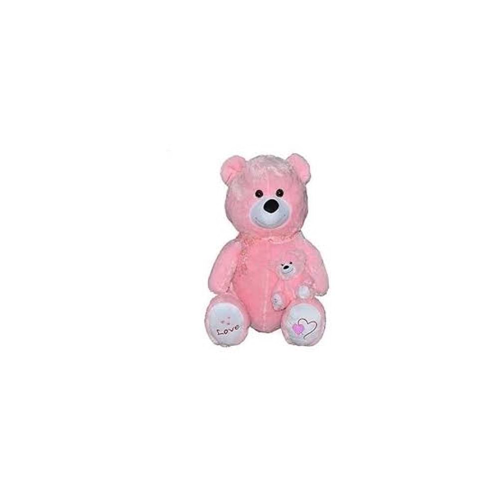 SELAY 1085 GÜLEN YAVRULU AYI 95 CM-PEMBE