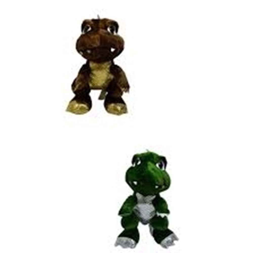 HALLEY PL62287 PELUŞ 40CM YEŞİL-KAHVE PARLAK DİNAZORLAR